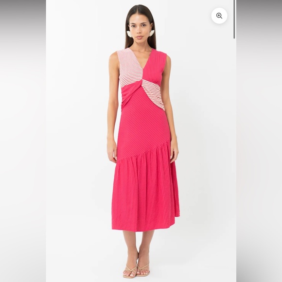 Adelyn Rae Dresses & Skirts - Adelyn Rae‎ Desi Textured Colorblock Striped Dress NWT Size M
